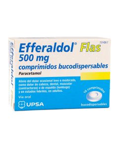 Efferaldol flas 500 mg comprimidos bucodispersables, 16 comprimidos (8 + 8)
