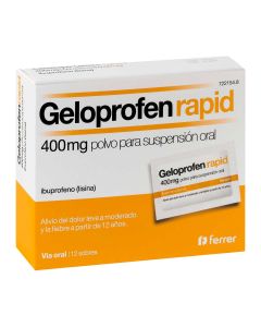 Geloprofen rapid 400 mg polvo para suspension oral 12 sobres