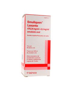 Emuliquen laxante 478,26 mg/ml + 0,3 mg/ml emulsion oral, 1 frasco de 230 ml