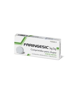 FARINGESIC 5 mg/5 mg COMPRIMIDOS PARA CHUPAR SABOR MENTA 20 comprimidos