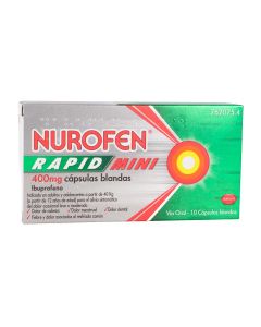 Nurofen rapid mini 400 mg capsulas blandas, 10 cÃ¡psulas