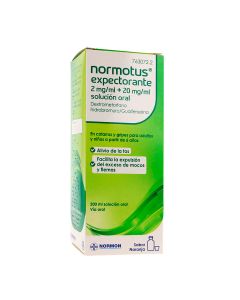 Normotus expectorante 2 mg/ml + 20 mg/ml solucion oral, 1 frasco de 200 ml