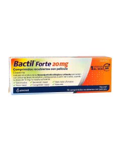 Bactil forte 20 mg comprimidos recubiertos con pelicula, 10 comprimidos