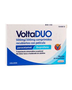 Voltaduo 500 mg/200 mg comprimidos recubiertos con pelicula, 20 comprimidos