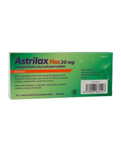 Astrilax flas 20 mg comprimidos bucodispersables, 20 comprimidos