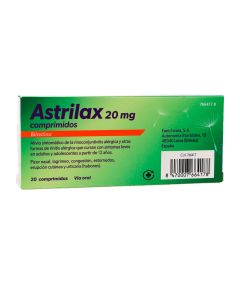 Astrilax 20 mg comprimidos, 20 comprimidos