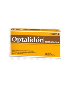 OPTALIDON 500 MG/75MG SUPOSITORIOS , 6 supositorios