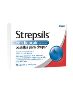 STREPSILS CON LIDOCAINA PASTILLAS PARA CHUPAR, 24 pastillas