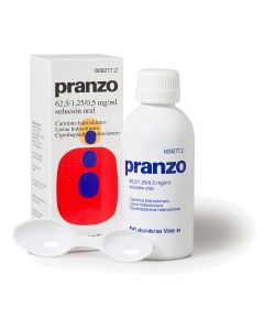 PRANZO 62,5 / 1,25 / 0,5 mg/ml SOLUCION ORAL, 1 frasco de 200 ml