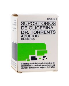 Supositorios de glicerina dr. Torrents adultos blister 3,27 g supositorio, 12 supositorios