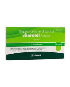 Supositorios de glicerina vilardell adultos, 12 supositorios