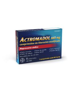 Actromadol 660 mg comprimidos de liberación modificada 8 comprimidos