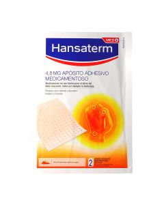 HANSATERM 4,8 MG APÓSITO ADHESIVO MEDICAMENTOSO 2 apositos 12 x 18 cm
