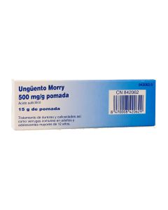 UngÃ¼ento morry 500 mg/g pomada, 1 tubo de 15 g