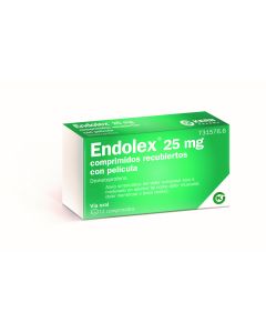 Endolex 25 mg comprimidos recubiertos con pelicula  12 comprimidos (pa/al/pvc/al)
