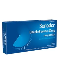 SOÃ‘ODOR DIFENHIDRAMINA 50 mg COMPRIMIDOS, 16 comprimidos