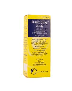 Hurricaine spray 200 mg/ml solucion para pulverizacion bucal, 1 frasco de 5 ml