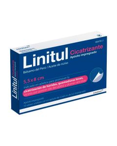 Linitul cicatrizante aposito impregnado  20 apósitos de 15 x 25 cm