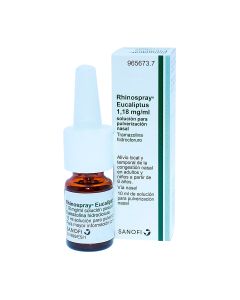 RHINOSPRAY EUCALIPTUS 1,18 mg/ ml SOLUCION PARA PULVERIZACION NASAL, 1 envase pulverizador de 10 ml