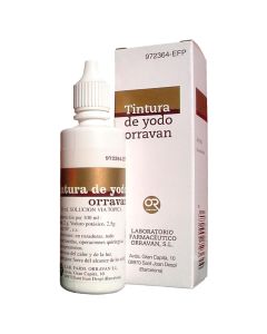 TINTURA DE YODO REIG JOFRE 20 MG/ML SOLUCIÃ“N CUTÃNEA, 1 frasco de 40 ml