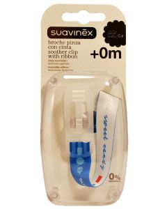 Suavinex Broche Pinza con Cinta Botón