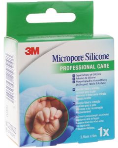 3M Esparadrapo Micropore Silicona: 2,5 cm x 5 m