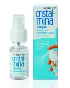 CRISTALMINA 10 mg/ml SOLUCION PARA PULVERIZACION CUTANEA 1 FRASCO 25 ml