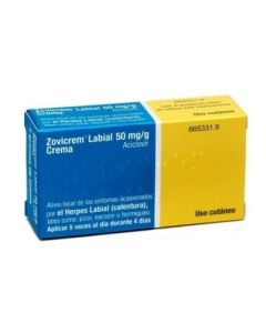ZOVICREM LABIAL 50 mg/g CREMA 1 TUBO 2 g