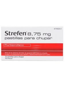 STREFEN 8,75 mg 16 PASTILLAS PARA CHUPAR (SABOR MIEL Y LIMON)