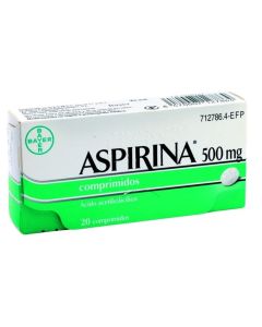 ASPIRINA 500 mg 20 COMPRIMIDOS