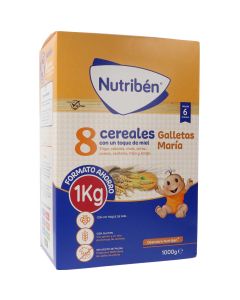 Nutribén 8 Cereales y Miel Galletas María 1 Kg