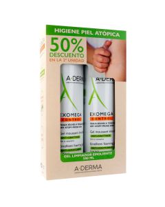 A-Derma Pack Descuento Exomega Control Gel Limpiador Emoliente 500 ml