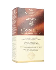 Apivita Tinte Color Elixir 7.44 Rubio Intenso