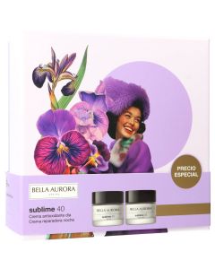 Nuevo Cofre de Bella Aurora diseñado por PilsFerrer, incluye Sublime 40 de día de 50 ml y Sublime 40 de noche de 50 ml.