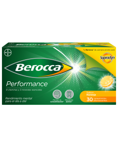 Berocca Performance Efervescentes Sabor Naranja 30 comprimidos