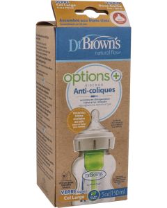Dr Brown's Options+ Biberón Vidrio Boca Ancha 150 ml