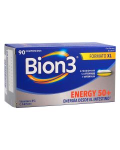 Bion3 Energy 50+ Comprimidos, XL Complemento Alimenticio para Energía Física y Mental