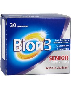 Bion3 Senior Ginseng + Luteina 30 Comprimidos