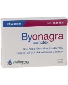 Byonagra Complex 30 cápsulas de Zinc y Vitaminas de tipo B