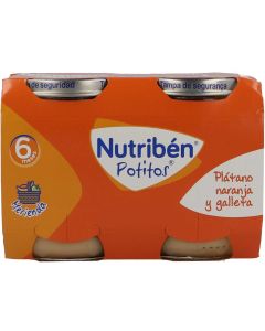 Nutribén Potito Plátano, Naranja y Galleta