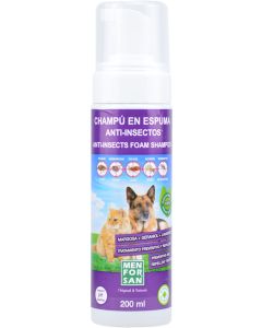 Champú Espuma Anti-insectos Perros 200 ml