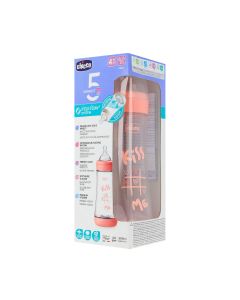 Chicco Biberón 5 Perfect +4 meses Flujo Rápido Rosa 300 ml