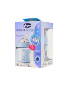 Biberón Natural Feeling Flujo Lento +0 meses Oso Azul de Chicco