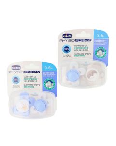 Chicco Chupetes PhysioForma Comfort Azul/Rosa 0-6 Meses