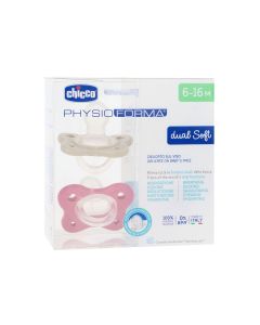 Chupetes PhysioForma Dual Soft 6-16 Meses Rosa de Chicco