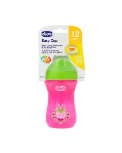 Vaso para Niños +12 meses Easy Cup de Chicco Rosa y Verde