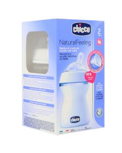 Chicco Biberón Natural Feeling Flujo Medio +2 meses