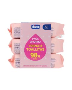 Chicco Toallitas Húmedas Delicadas Pack 3 x 72 Uds.