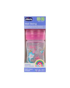 Chicco Well-Being Biberón Anticólicos Colors 0 meses