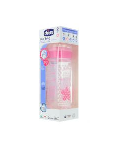 Chicco Well-Being Biberón Anticólicos +2 meses Flujo Medio Rosa